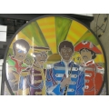 Customized Beatles Stained Glass Style Portrait