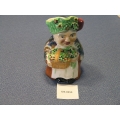 Vintage Staffordshire Shorter Toby Jug Flower Seller