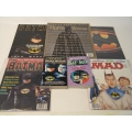 Lot of 7 Assorted Batman Magazines, Books and Comics