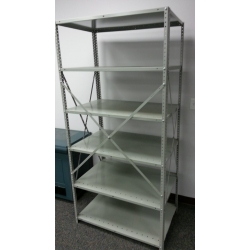 Lot of 2 Metal Parts Shelving - 6 Shelf