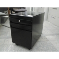 3 Drawer Black Lockable Rolling Box Cabinet