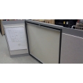 Wood Whiteboard Cabinet w/ Swinging Door and Flip Chart