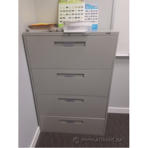 Global 4 Drawer Beige Lateral File Cabinet Allsold Ca Buy Sell Used Office Furniture Calgary