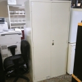 Beige 2 Door Storage Cabinet Locking