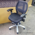 Black Mesh Back Fabric Seat Adjustable Office Task Chair