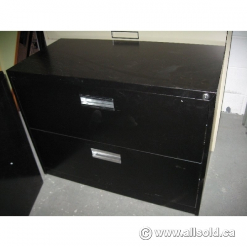 Hon Black 2 Drawer Lateral File Cabinet Locking Allsold Ca Buy Sell Used Office Furniture Calgary