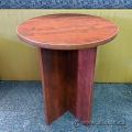 24" Round Mahogany Office Table