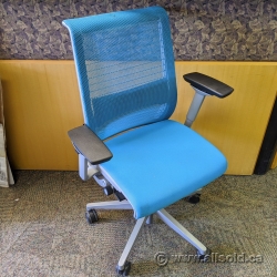 Steelcase Think Blue Mesh Back Adjustable Ergonomic Task Chair