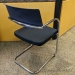 Knoll Moment Black Guest Chair w/ Chrome Frame