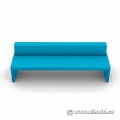 81" Blue Leather Steelcase Coalesse Together Sofa Bench