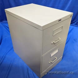 Grey Global 2 Drawer Vertical File Cabinet, Locking