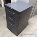 Teknion Grey 3 Drawer Mobile Rolling Pedestal