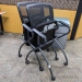 CoolMesh Black Nesting Office Guest Chair w/ Mesh Back