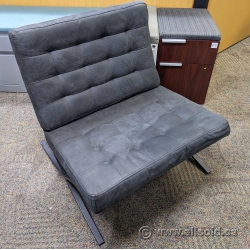 Grey Barcelona Style Cloth Lounge Chair