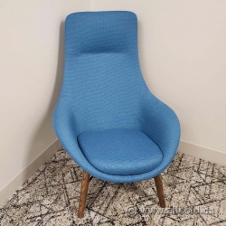 Teto Truka Blue Armchair w/ Wood Legs