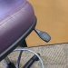 Purple and Black Rolling Tall Work Lab Stool w/o Arms