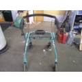   Dolomite folding walker seat sturdy wheels green