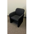 Black Reception Office Chair Fully Upholstered