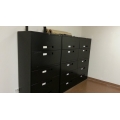 Global Black 5 Drawer Flip Top Vertical Locking Filing Cabinet