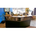 Maple Reception Desk Suite System apx 144x96"