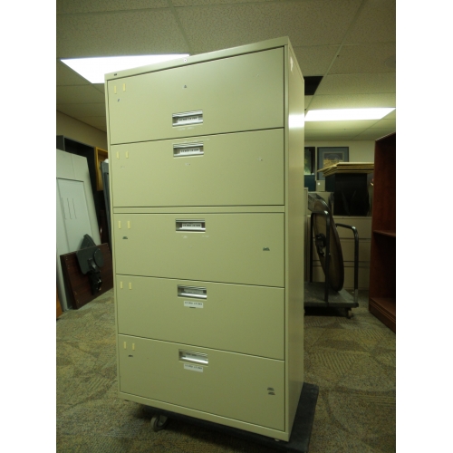 Hon Beige 5 Drawer Lateral File Cabinet Flip Front Top Locking Allsold Ca Buy Sell Used Office Furniture Calgary