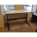 Gunnar Blonde and Black Height Adjustable 60 x 30 Table Desk