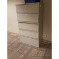 Grey 36" 5 Drawer Lateral Flip Front File Cabinet, Locking