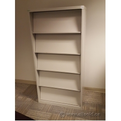 Beige Brochure, Pamphlet Display with Hidden Storage Book Shelf