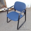 Blue Fabric Guest Chair w/ Rubber Arms