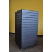 Rolling Slatwall Fixture,1x  8'x3'x5' High,  Black