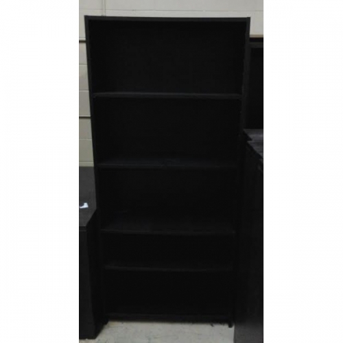 24 long short black book shelf