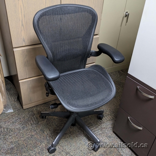 Herman Miller Aeron "B" Size Mesh Ergonomic Task Chair W/ Lumbar ...