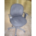 Blue-Grey Rolling Task  Chair with Arms