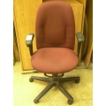 Burgundy Exec Office Task Chair Gas Adjustable w Arms