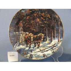 'Winter Logging' Plate by Georgia Jarvis