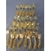Lot of 27 Assorted Gold Christmas Tree Ornaments