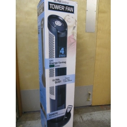 Ultra Slimline 4 Speed Oscillating Tower Fan w Remote