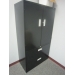 Black 2 Drawer Lateral Filing Cabinet w 2 Door Enclosed Storage