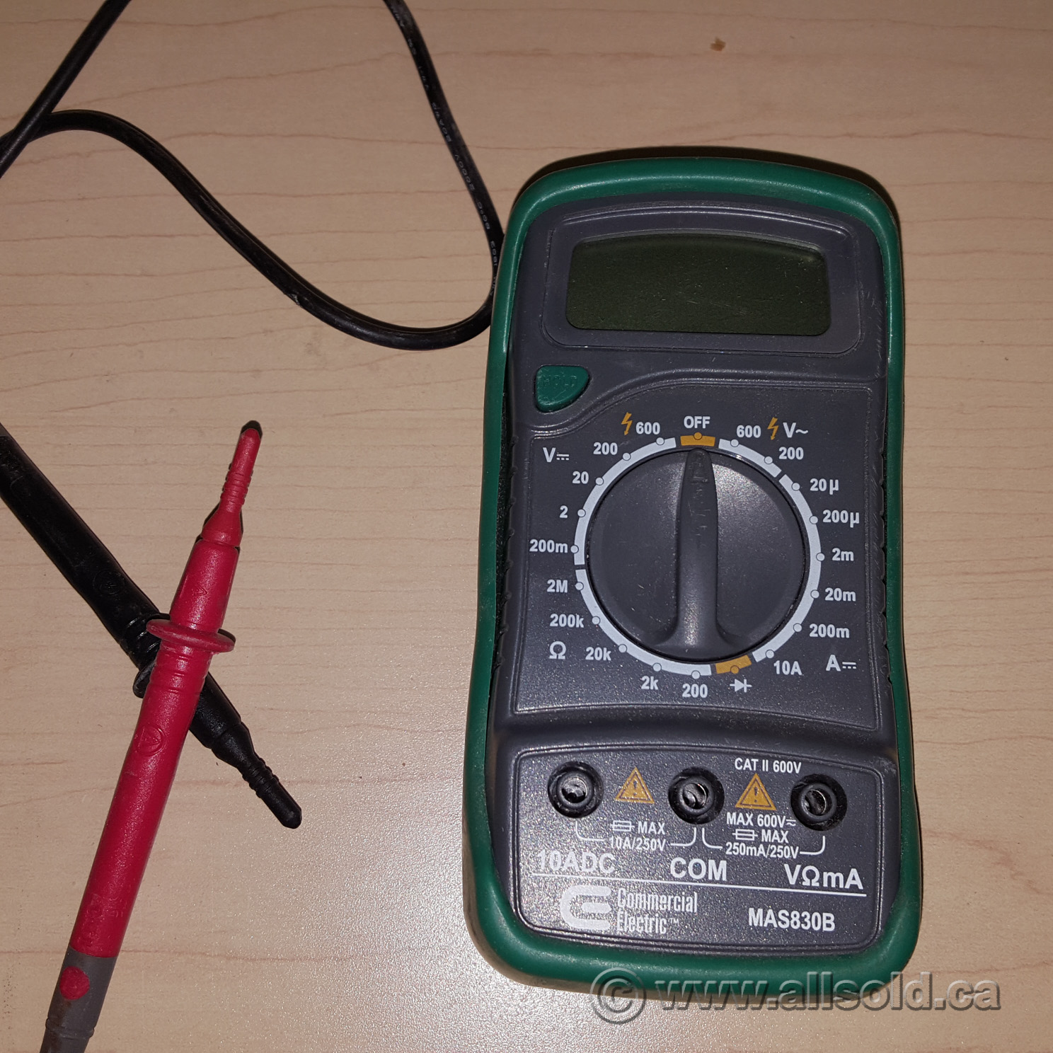 Commercial Electric Mas830b Digital Multimeter - Allsold.ca - Buy 