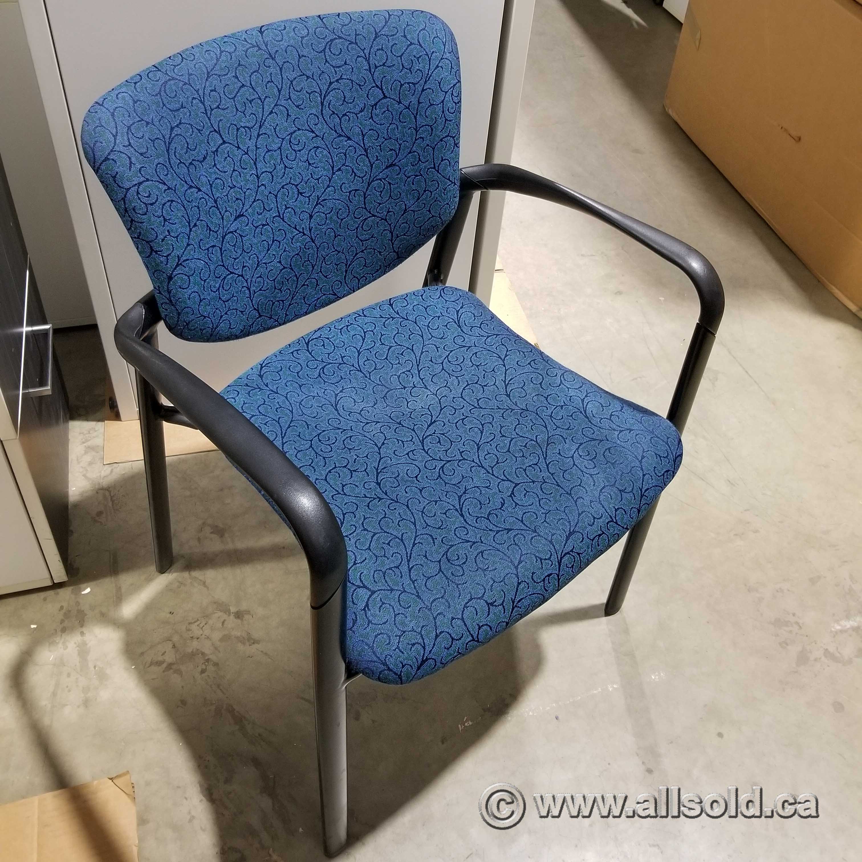 Blue Stacking Guest Chair W/ Fixed Arms - Allsold.ca - Buy & Sell Used ...